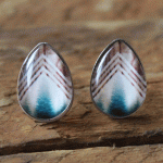 Wood arrows stud earrings