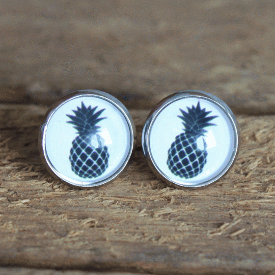 Boucles d'oreilles pin ananas