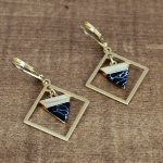 Black triangle lozenge earrings
