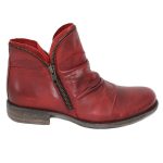 Luna red ankle boots