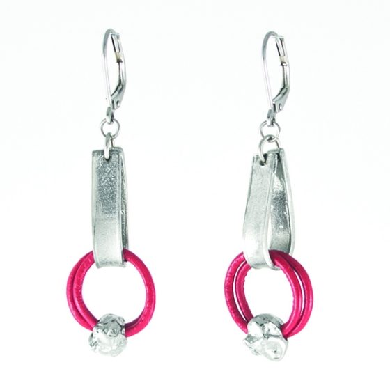 Boucles d'oreilles Noreen grenadine