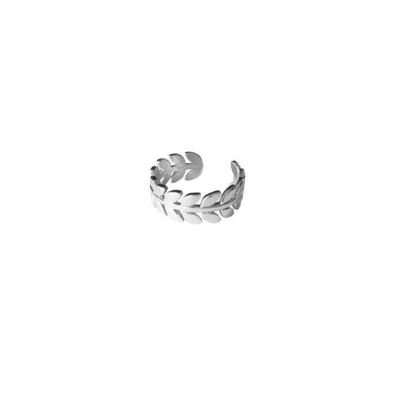 Bague couronne de feuilles argent