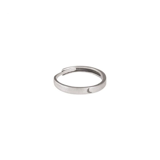 Bague lune simple argent