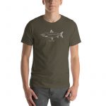 T-shirt poisson zipper
