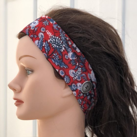 Narrow headband with buttons to fix a mask (Large size)