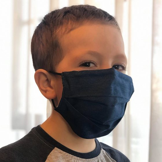 Masque de protection de fabrication artisanale réversible pour enfants-masq enf Plumes