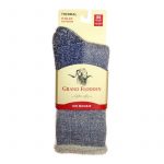 Bas thermaux de mohair chiné bleu