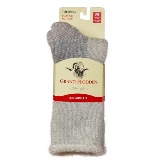 Bas thermaux de mohair gris pâle