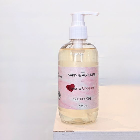Gel douche cœur, sapin et agrumes