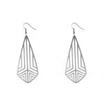Boucles d'oreilles losanges géométriques argent