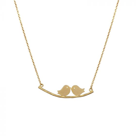 Collier oiseaux sur la branche or