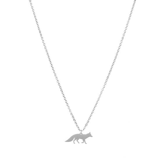 Collier renard argent