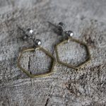 Boucles d'oreilles hexagone