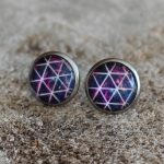 Boucles d'oreilles pin galaxie