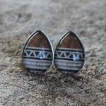 Aztec drop earrings