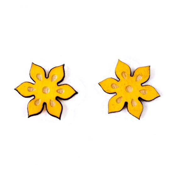 Boucles d'oreilles Flores jaune