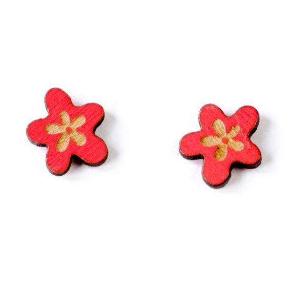 Boucles d'oreilles Mini-Zinnia corail