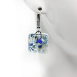 Hook ''motifs'' blue earrings
