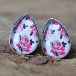 Boucles d'oreilles gouttes roses