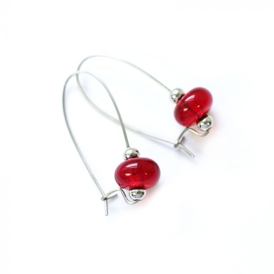 Boucles d'oreilles Luxury rouge