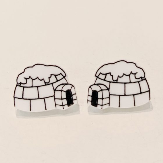 Boucles d'oreilles igloo