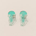 Boucles d'oreilles méduse aqua