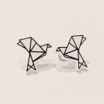 Origami bird earrings