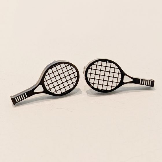 Tennis racquet earrings