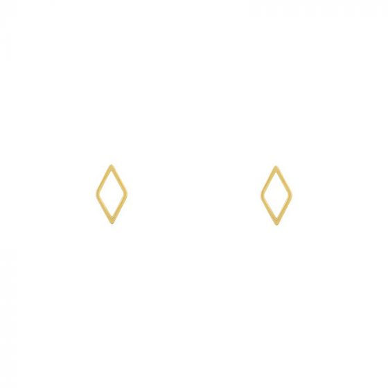 Boucles d'oreilles à tiges losanges or