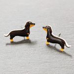 Boucles d'oreilles chien saucisse