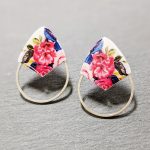 Boucles d'oreilles fleurs roses