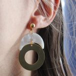 Boucles d'oreilles clair de lune blanc