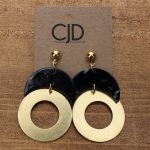 Boucles d'oreilles clair de lune noir