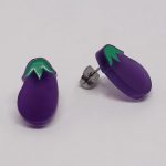 Boucles d'oreilles aubergine