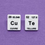 Boucles d'oreilles chimie Cu Te