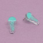 Boucles d'oreilles méduse aqua