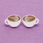 Boucles d'oreilles café latté