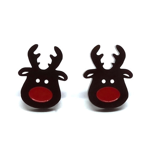 Boucles d'oreilles nez rouge