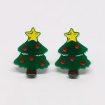 Boucles d'oreilles sapin de Noël