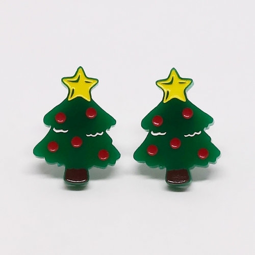 Boucles d'oreilles - Sapin de Noël