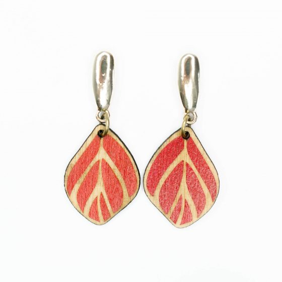 Boucles d'oreilles Tropical rouge