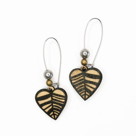 Boucles d'oreilles Amare noir