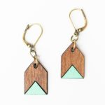 Boucles d'oreilles boho petite brun et turquoise