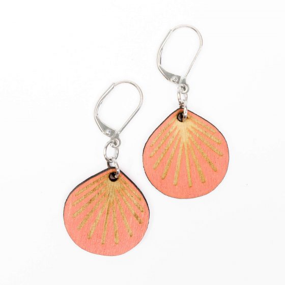 Boucles d'oreilles Folium corail