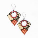 Boucles d'oreilles Jungle Rouge, noir et rouge