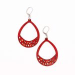 Boucles d'oreilles Lamina rouge