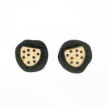 Boucles d'oreilles Mixta pois noir