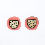 Boucles d'oreilles Mixta pois corail