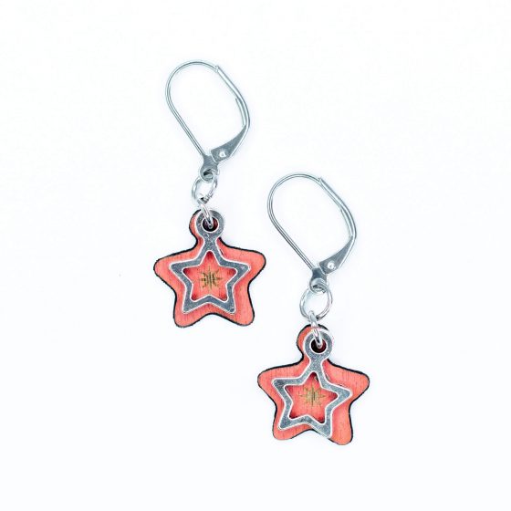 Boucles d'oreilles Stella corail