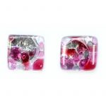 Boucles d'oreilles motifs pin roses